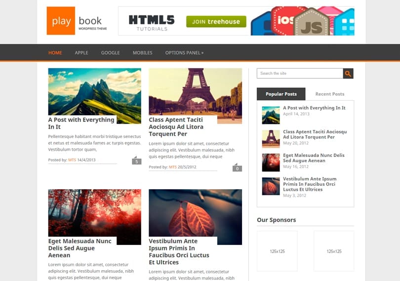 Playbook-wordpress-template