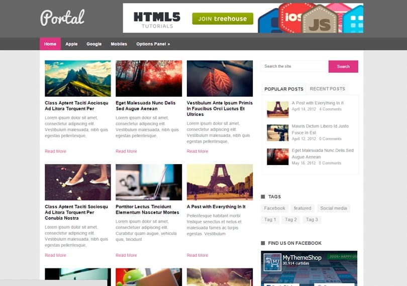 portal-tempalte-wordpress